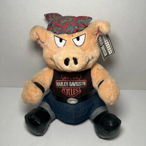 Vintage Harley Davidson Pig Plush